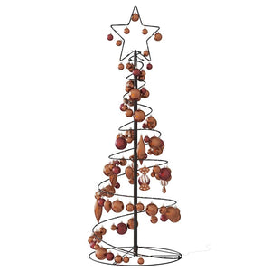 Albero di Natale a LED con Palline 80 LED Bianco Caldo 120 cm 3318559
