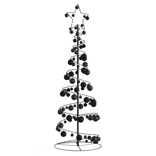Albero di Natale a LED con Palline 100 LED Bianco Caldo 150 cm 3318562