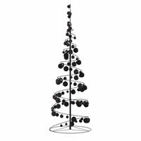 Albero di Natale a LED con Palline 100 LED Bianco Caldo 150 cm