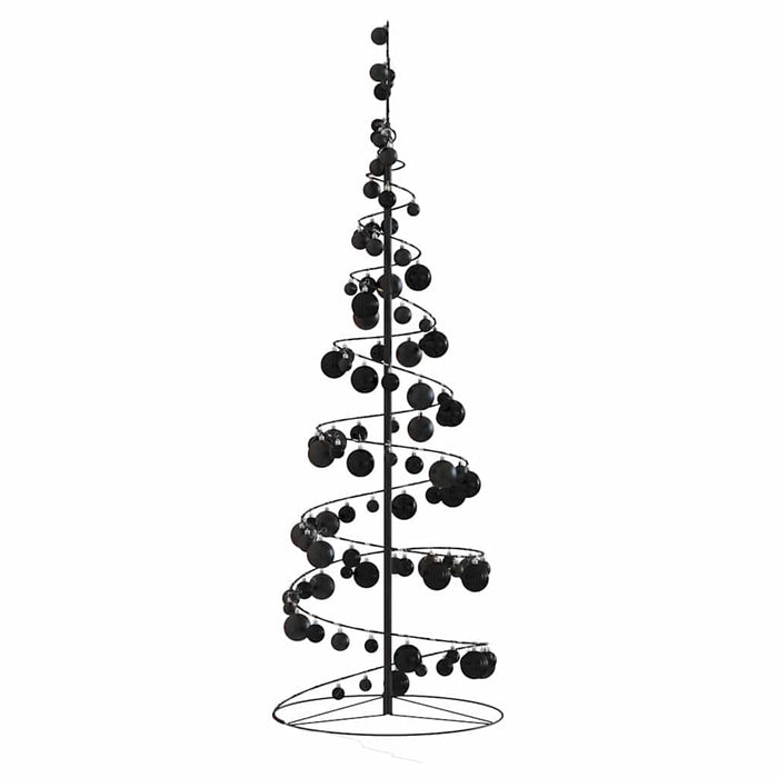 Albero di Natale a LED con Palline 100 LED Bianco Caldo 150 cm