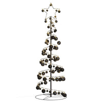 Albero di Natale a LED con Palline 100 LED Bianco Caldo 150 cm 3318562
