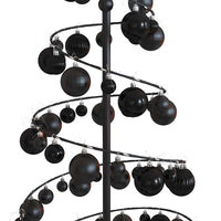 Albero di Natale a LED con Palline 100 LED Bianco Caldo 150 cm