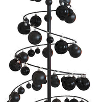 Albero di Natale a LED con Palline 100 LED Bianco Caldo 150 cm 3318562