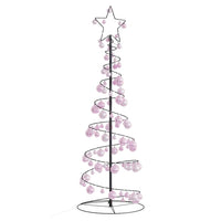 Albero di Natale a LED con Palline 100 LED Bianco Caldo 150 cm