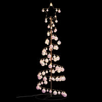 Albero di Natale a LED con Palline 100 LED Bianco Caldo 150 cm 3318563