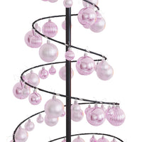Albero di Natale a LED con Palline 100 LED Bianco Caldo 150 cm 3318563