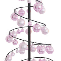 Albero di Natale a LED con Palline 100 LED Bianco Caldo 150 cm