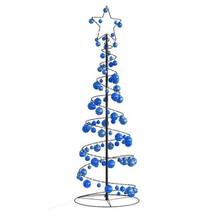 Albero di Natale a LED con Palline 100 LED Bianco Caldo 150 cm 3318564