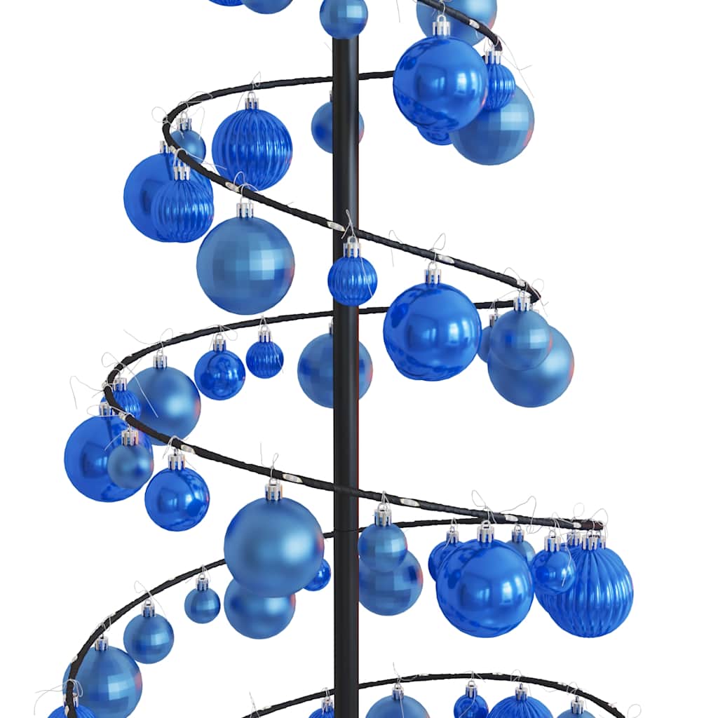 Albero di Natale a LED con Palline 100 LED Bianco Caldo 150 cm 3318564