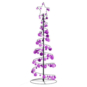 Albero di Natale a LED con Palline 100 LED Bianco Caldo 150 cm 3318565