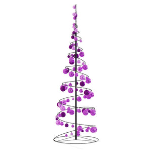 Albero di Natale a LED con Palline 100 LED Bianco Caldo 150 cm 3318565