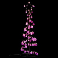 Albero di Natale a LED con Palline 100 LED Bianco Caldo 150 cm 3318565