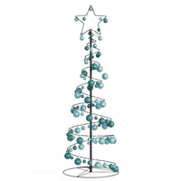 Albero di Natale a LED con Palline 100 LED Bianco Caldo 150 cm 3318566