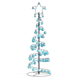 Albero di Natale a LED con Palline 100 LED Bianco Caldo 150 cm 3318567