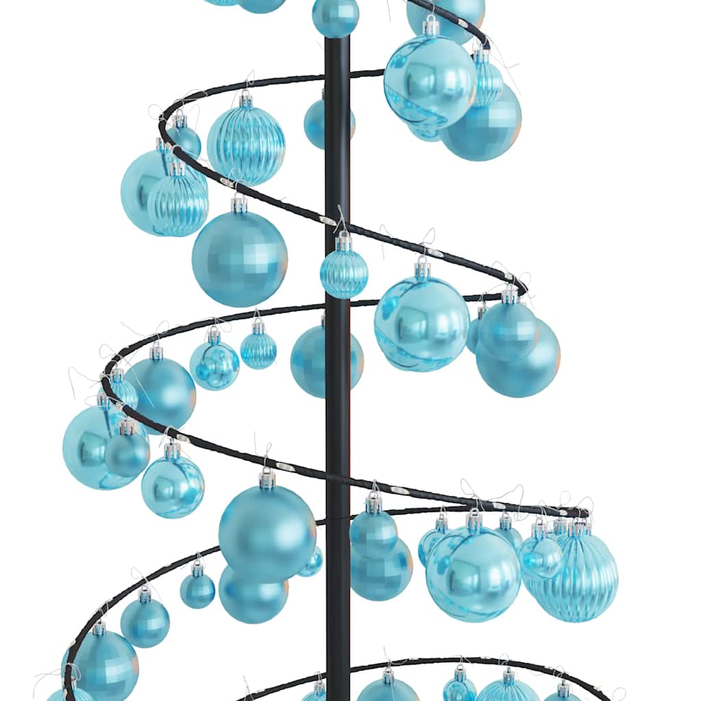Albero di Natale a LED con Palline 100 LED Bianco Caldo 150 cm 3318567