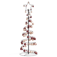 Albero di Natale a LED con Palline 100 LED Bianco Caldo 150 cm 3318568