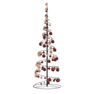 Albero di Natale a LED con Palline 100 LED Bianco Caldo 150 cm 3318568