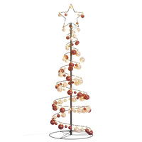 Albero di Natale a LED con Palline 100 LED Bianco Caldo 150 cm 3318568