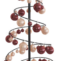 Albero di Natale a LED con Palline 100 LED Bianco Caldo 150 cm 3318568