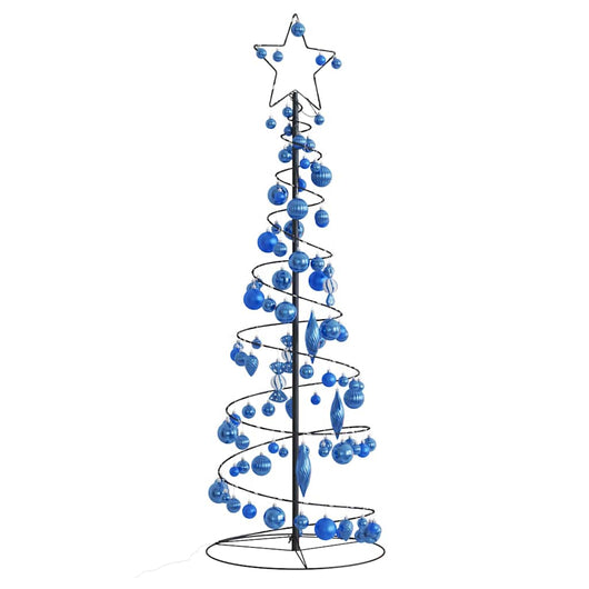 Albero di Natale a LED con Palline 100 LED Bianco Caldo 150 cm 3318570