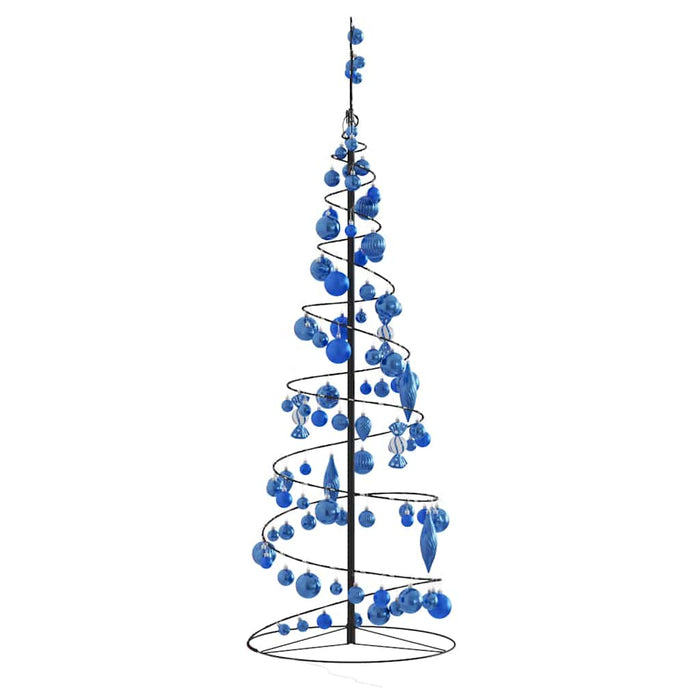 Albero di Natale a LED con Palline 100 LED Bianco Caldo 150 cm 3318570