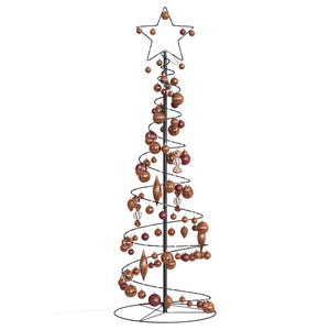 Albero di Natale a LED con Palline 100 LED Bianco Caldo 150 cm 3318571
