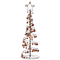 Albero di Natale a LED con Palline 100 LED Bianco Caldo 150 cm 3318571