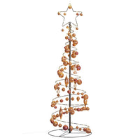 Albero di Natale a LED con Palline 100 LED Bianco Caldo 150 cm 3318571