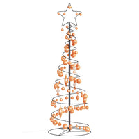 Albero di Natale a LED con Palline 100 LED Bianco Caldo 150 cm 3318572