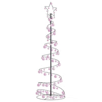 Albero di Natale a LED con Palline 120 LED Bianco Caldo 180 cm 3318575