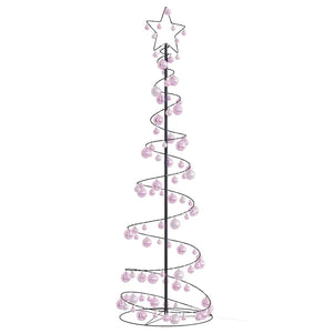 Albero di Natale a LED con Palline 120 LED Bianco Caldo 180 cm 3318575