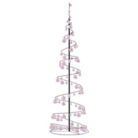 Albero di Natale a LED con Palline 120 LED Bianco Caldo 180 cm 3318575