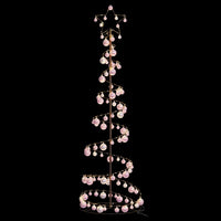 Albero di Natale a LED con Palline 120 LED Bianco Caldo 180 cm 3318575