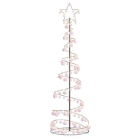 Albero di Natale a LED con Palline 120 LED Bianco Caldo 180 cm 3318575