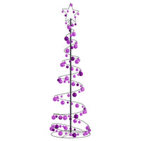 Albero di Natale a LED con Palline 120 LED Bianco Caldo 180 cm 3318577