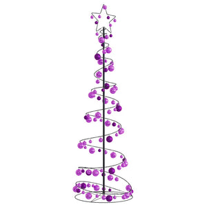Albero di Natale a LED con Palline 120 LED Bianco Caldo 180 cm 3318577