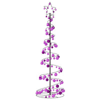 Albero di Natale a LED con Palline 120 LED Bianco Caldo 180 cm 3318577
