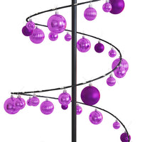 Albero di Natale a LED con Palline 120 LED Bianco Caldo 180 cm 3318577