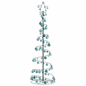 Albero di Natale a LED con Palline 120 LED Bianco Caldo 180 cm 3318578