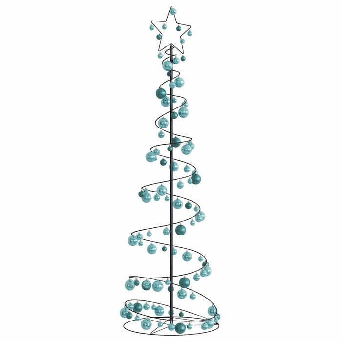 Albero di Natale a LED con Palline 120 LED Bianco Caldo 180 cm 3318578
