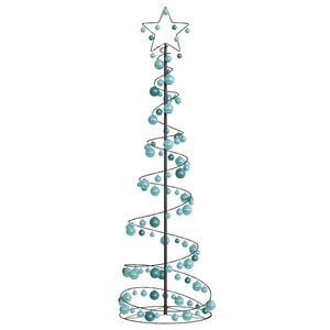 Albero di Natale a LED con Palline 120 LED Bianco Caldo 180 cm 3318578