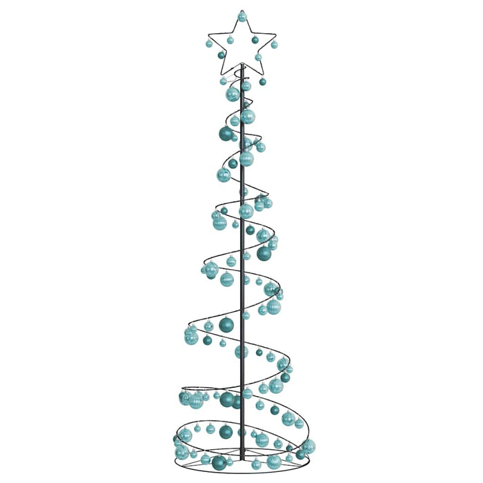 Albero di Natale a LED con Palline 120 LED Bianco Caldo 180 cm 3318578