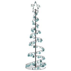 Albero di Natale a LED con Palline 120 LED Bianco Caldo 180 cm 3318578
