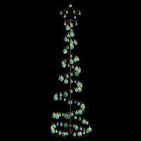 Albero di Natale a LED con Palline 120 LED Bianco Caldo 180 cm 3318578