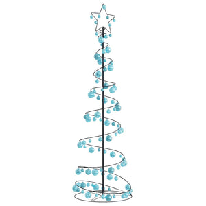 Albero di Natale a LED con Palline 120 LED Bianco Caldo 180 cm 3318579