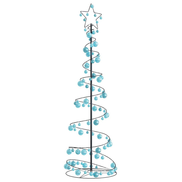 Albero di Natale a LED con Palline 120 LED Bianco Caldo 180 cm 3318579
