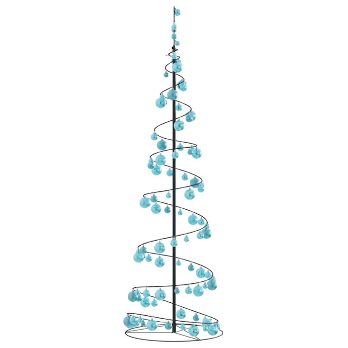 Albero di Natale a LED con Palline 120 LED Bianco Caldo 180 cm 3318579