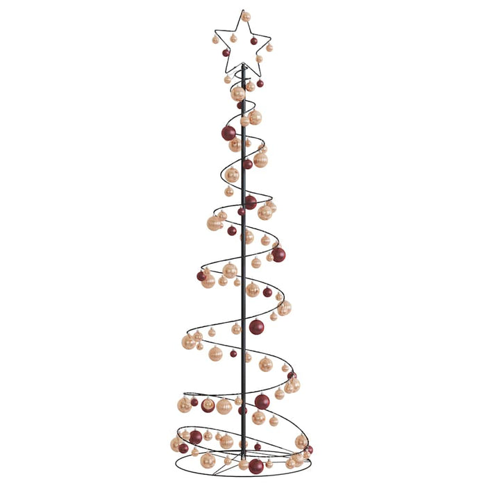 Albero di Natale a LED con Palline 120 LED Bianco Caldo 180 cm 3318580
