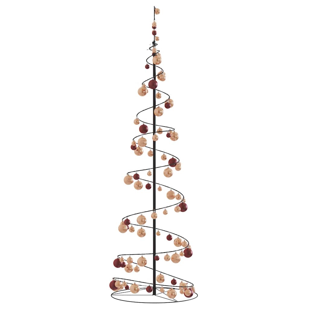 Albero di Natale a LED con Palline 120 LED Bianco Caldo 180 cm 3318580
