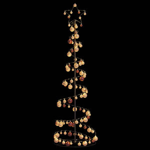 Albero di Natale a LED con Palline 120 LED Bianco Caldo 180 cm 3318580